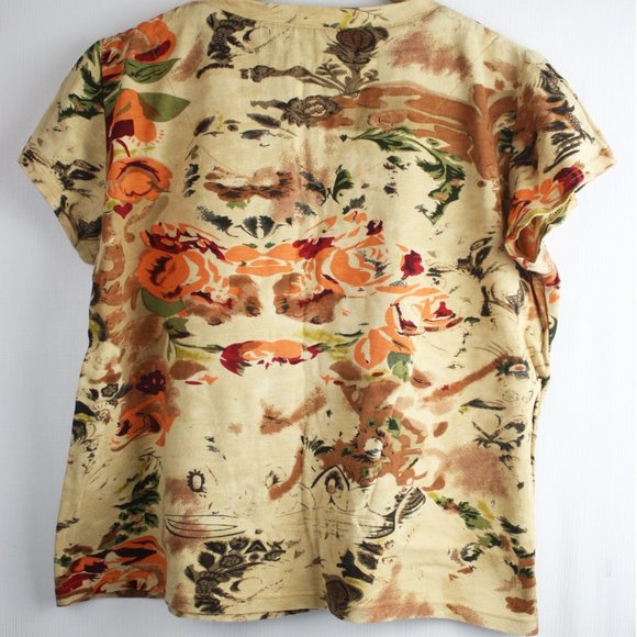 Multi Color and Embellished V-Neck Top Size M - Picture 2 of 9